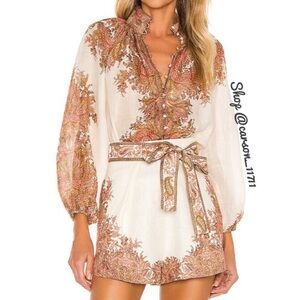 NWT Zimmermann Brighton Paisley Tuck Shorts AU1 US6